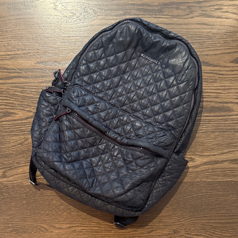 MZ Wallace Black Quilted Backpack